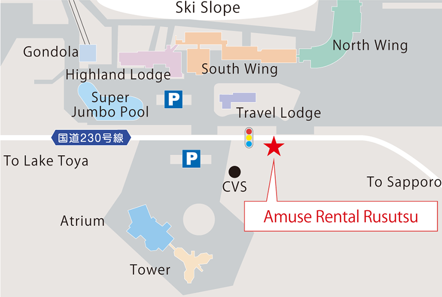 Map of Amuse Rental Rusutsu