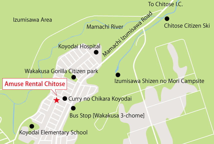 Map of Amuse Rental Chitose