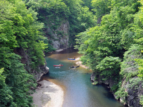 定山渓豊平川カヌー